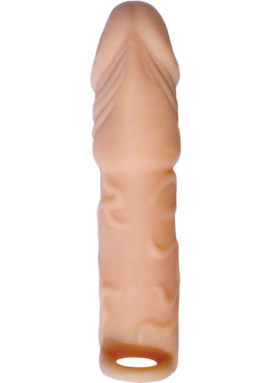 Skinsations Husky Lover Extension Sleeve with Scrotum Strap - Vanilla - 6.5in