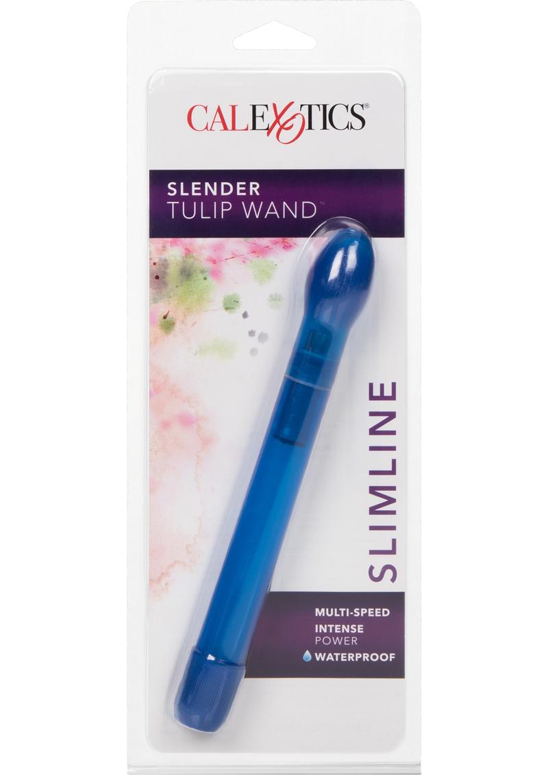 Slender Tulip Wand Vibrator - Blue