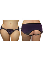 Sportsheets Curvy Collection Plush Adjustable Strap-On - Purple - Plus Size/Queen