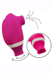 Stardust Supernova Silicone Vibrating Dildo with Clitoral Stimulator - Magenta