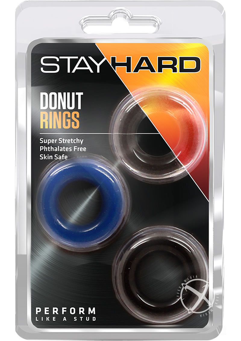 Stay Hard Donut Cock Rings - Assorted - Assorted Colors