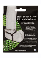 Steel Beaded Dual Silicone Maximizer Cock Ring