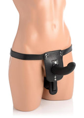 Bedroom sex toys vibrating strap-on harness with silicone dildos