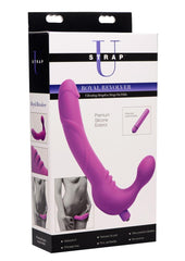 Strap U Royal Revolver Vibrating Silicone Strapless Strap-On - Black/Purple