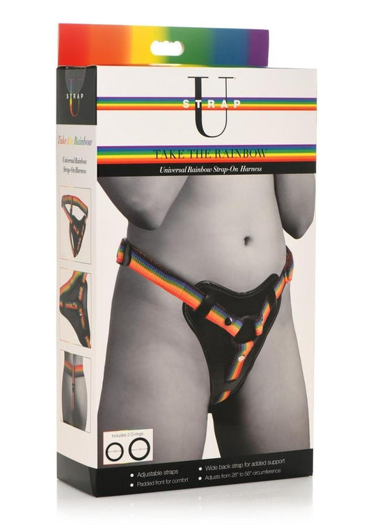 Strap U Take The Rainbow Universal Harness - Multicolor/Rainbow