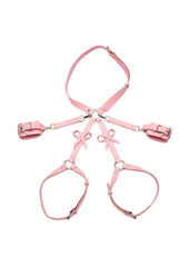 Strict Bondage Harness with Bows - Pink - Large/Medium