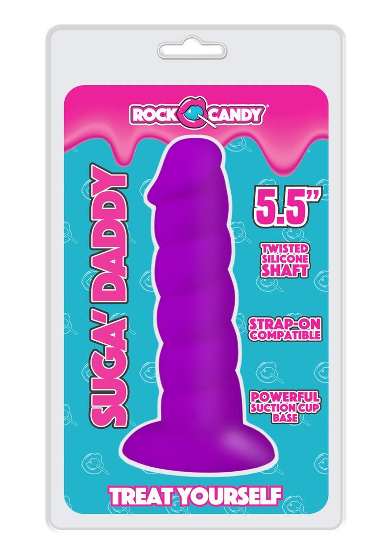 Suga' Daddy Silicone Dildo - Purple - 5.5in