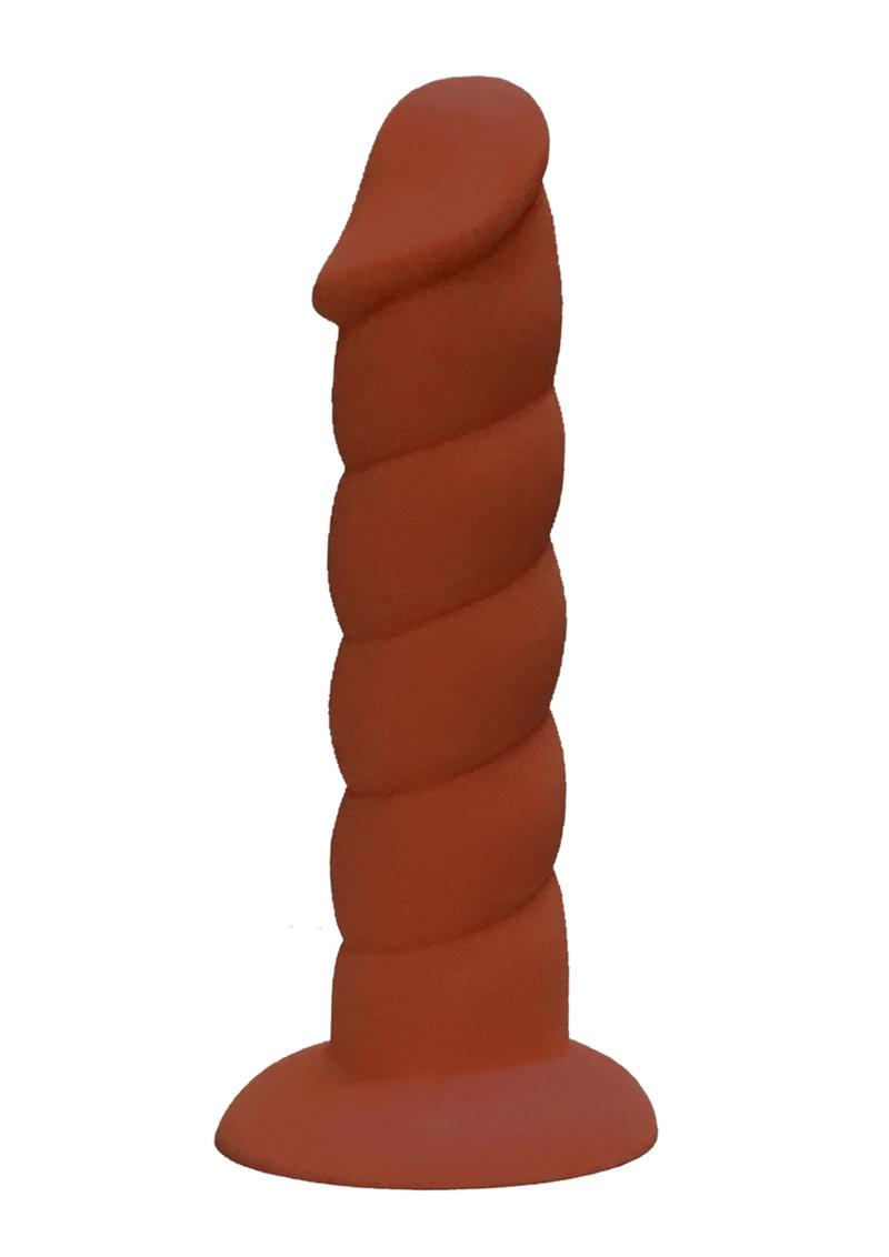 Suga' Daddy Silicone Dildo - Brown/Chocolate - 7in