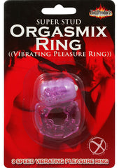 Super Stud Orgasmic Vibrating Silicone Cock Ring Waterproof - Purple