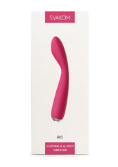 Svakom Iris Silicone G-Spot Rechargeable Vibrator - Pink/Plum/Red/Silver