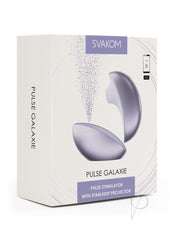 Svakom Pulse Galaxie App Compatible Rechargeable Silicone Clitoral Stimulator with Remote - Metallic - Lilac/Purple