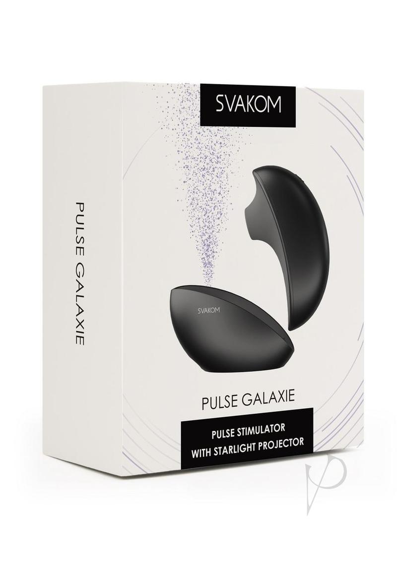 Svakom Pulse Galaxie App Compatible Rechargeable Silicone Clitoral Stimulator with Remote - Black/Midnight