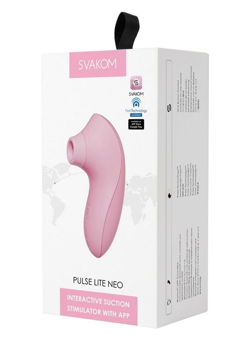 Svakom Pulse Lite Neo Interactive Suction Stimulator - Pale Rosette/Pink