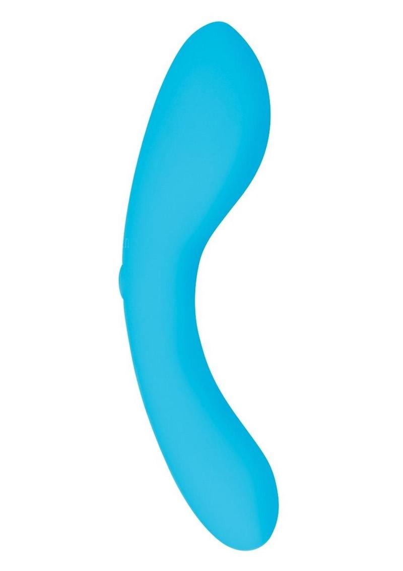 Swan Mini Swan Wand Rechargeable Silicone Glow In The Dark Massager - Blue/Glow In The Dark