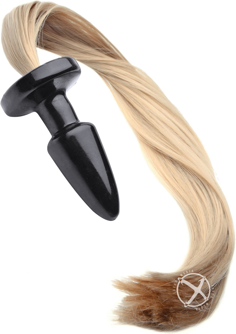 Tailz Blondie's Pony Tail Butt Plug - Black