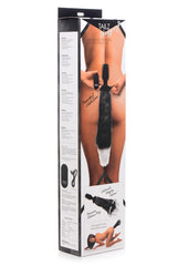 Tailz Moving and Vibrating Fox Tail - Black/Grey