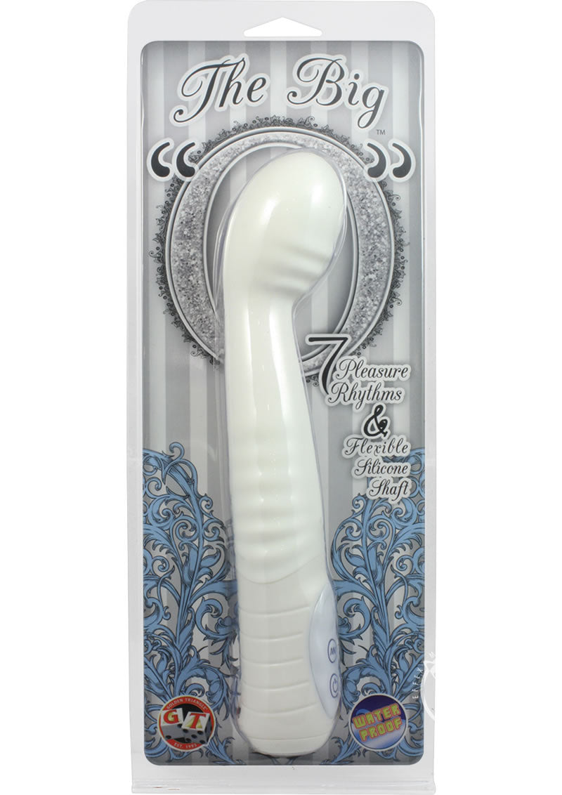 The Big O Silicone Vibrator Waterproof - White - 8.75in