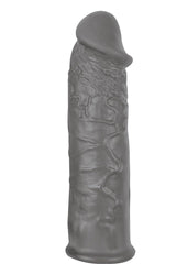 The Great Extender Silicone Penis Sleeve - Gray/Grey - 6in