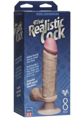 The Realistic Cock Vibrating Dildo - Vanilla - 8in