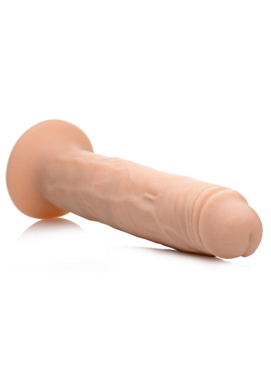 Thump It Rechargeable Silicone Thumping (Large) 8.7in Dildo with Remote Control - Vanilla - Large