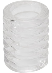 Titanmen Ribbed Stretch-To-Fit Cock Cage - Clear