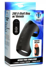 Trinity Men 7x G-Shaft Silicone Rechargeable Cock Ring with Remote Control - Black