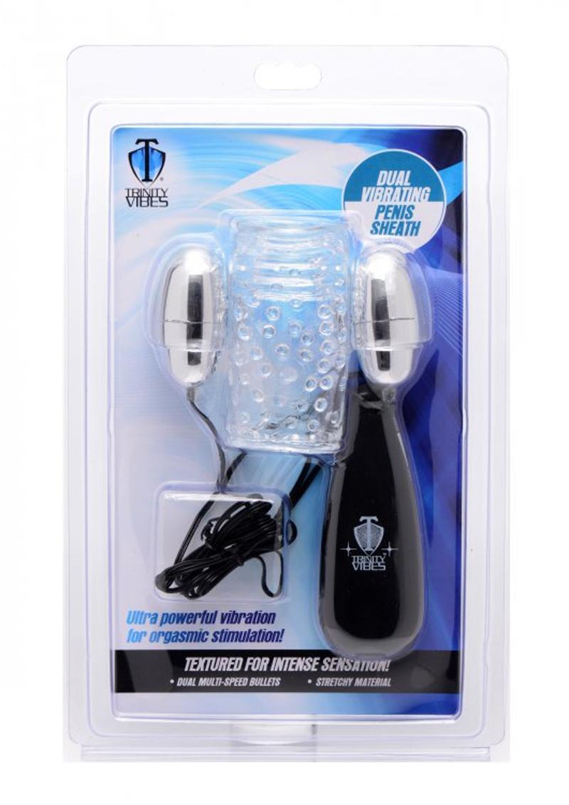 Trinity Men Dual Vibrating Penis Sheath Primal Pleasure Trinity Men Dual Vibrating Penis Sheath Primal Pleasure