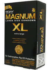 Trojan Condom Magnum Extra Large Lubricated - 12 Pack