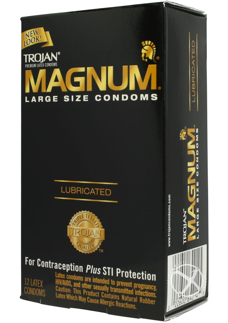 Trojan Condom Magnum Large Size Lubricated - 12 Pack