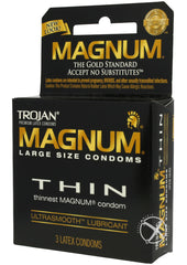 Trojan Condom Magnum Thin Large Size Lubricated - 3 Pack
