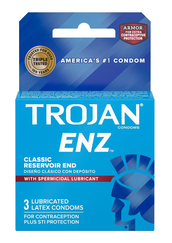 Trojan Enz Condom with Spermicidal Lubricant Primal Pleasure Trojan Enz Condom with Spermicidal Lubricant Primal Pleasure
