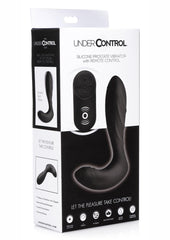 Under Control Rechargeable Silicone Prostate Vibrator with Remote Control - Black