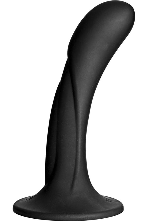 Vac-U-Lock G-Spot Silicone Dildo - Black - 6.5in