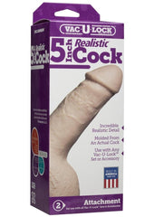 Vac-U-Lock Realistic Dildo - Vanilla - 5in