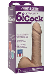 Vac-U-Lock Ultraskyn Dildo - Vanilla - 6in