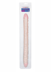 Vanilla Duo Veined Double Dildo - Ivory/Vanilla - 18in
