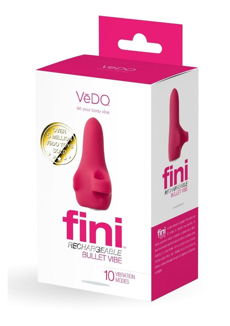 Vedo Fini Rechargeable Silicone Bullet Vibrator - Pink