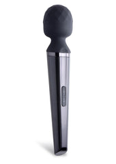 Wand Essentials Diamond Head Rechargeable Silicone Wand Massager - Black