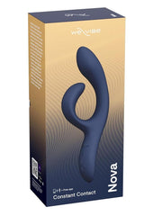 We-Vibe Nova 2 Rechargeable Silicone Rabbit Vibrator - Blue/Midnight Blue