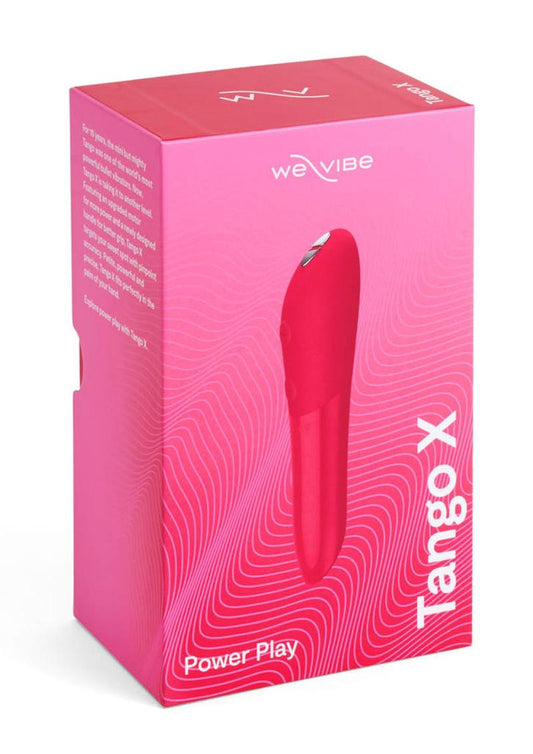 We-Vibe Tango X Rechargeable Clitoral Mini Bullet Vibrator - Cherry Red/Red