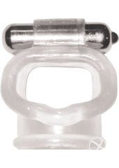 Wet Dreams Vibrating Super Stud Sling Silicone Cock Ring Waterproof - Clear