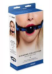 WhipSmart Deluxe Ball Gag - Black/Blue