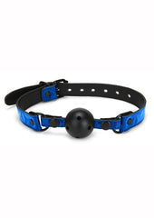 WhipSmart Deluxe Ball Gag - Black/Blue