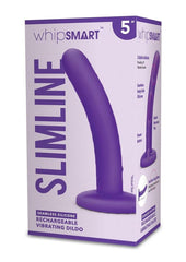 WhipSmart Rechargeable Silicone Slimline Dildo - Purple - 5in