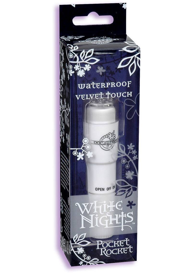 White Nights Velvet Touch Pocket Rocket Waterproof - White