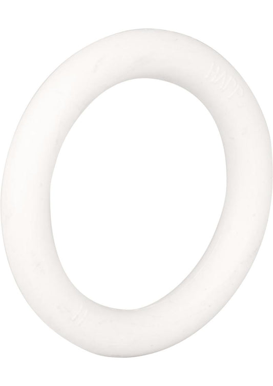 White Rubber Cock Ring - White - Small