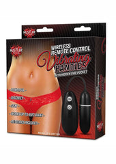 Wireless Remote Control Vibrating Panties Panty Vibe - Red - Large/Medium