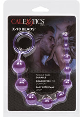 X 10 Anal Beads - Purple