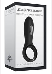 Zero Tolerance The Rechargeable Silicone Torpedo Vibrating Cock Ring - Black